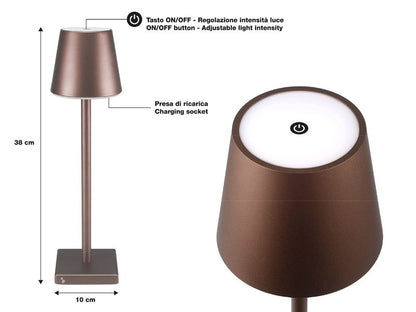 Rechargeable table lamp with touch switch Beper P201UTP103