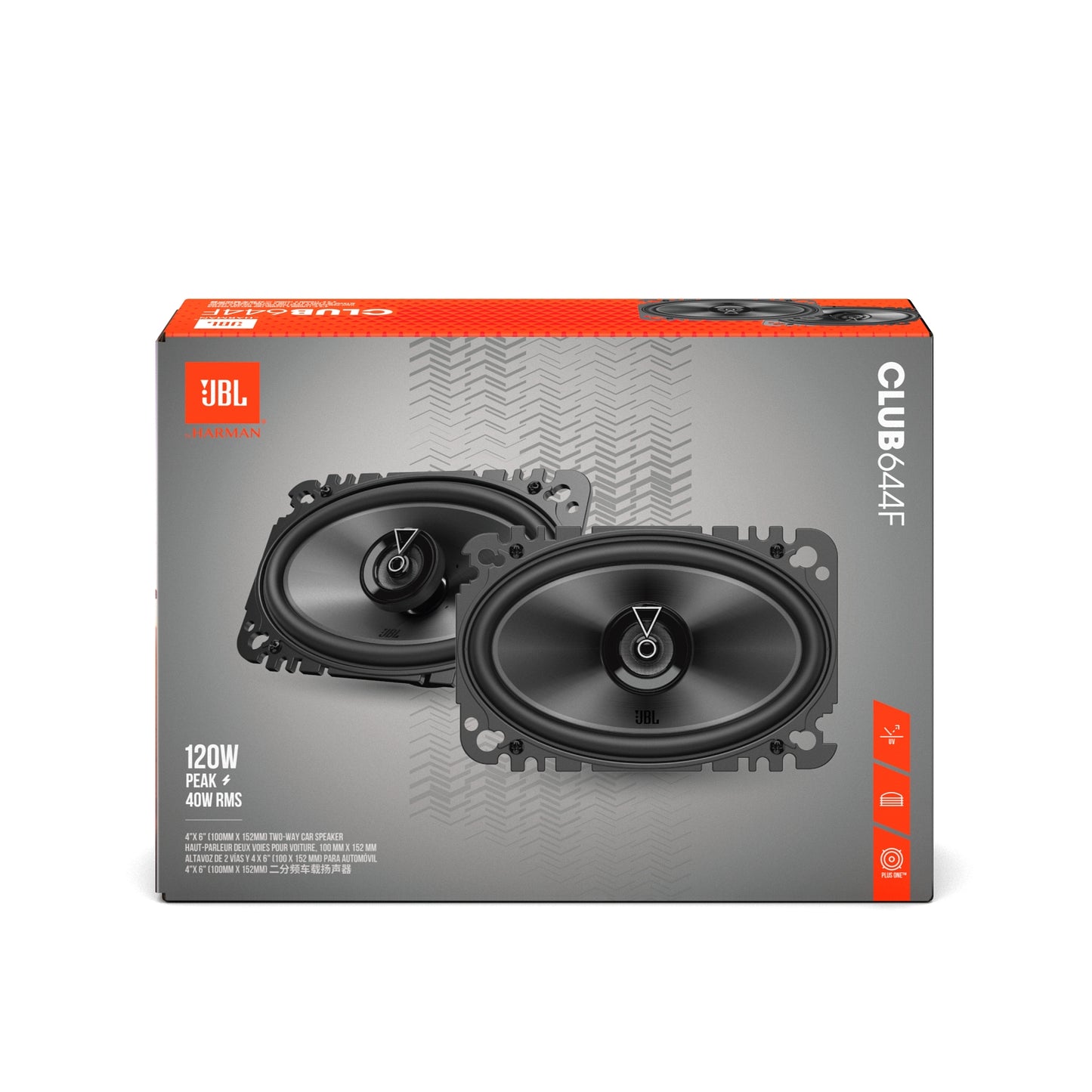 Two-way coaxial car speakers, JBL Club 644F, 10x15.2cm