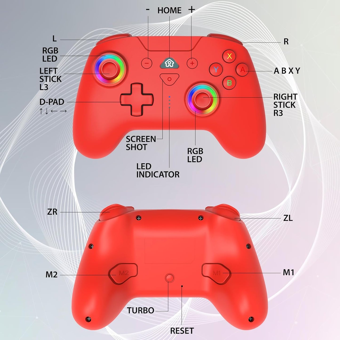 Wireless LED Controller Switch, Red Color - Subsonic