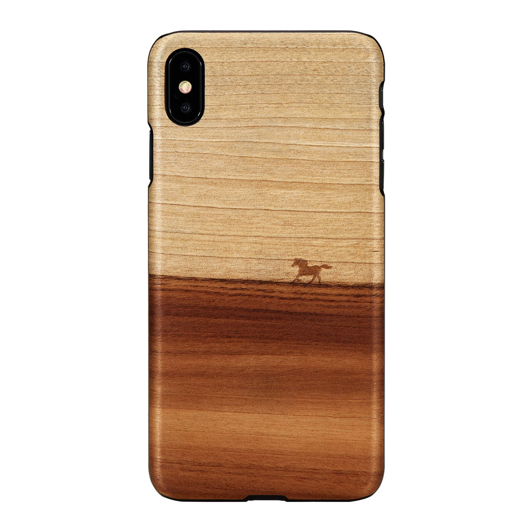 iPhone XS Max natural wood cover, mustang black - MAN&amp;WOOD