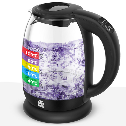 Kettle - 1.7L Borosilicate Glass with Temperature Control and LED Lighting, FORME FKG-227