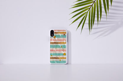 Smartphone cover with mother-of-pearl iPhone XR iKins Mint White