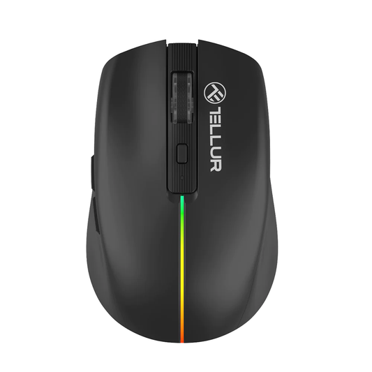 Wireless mouse with RGB strip and silent click Tellur