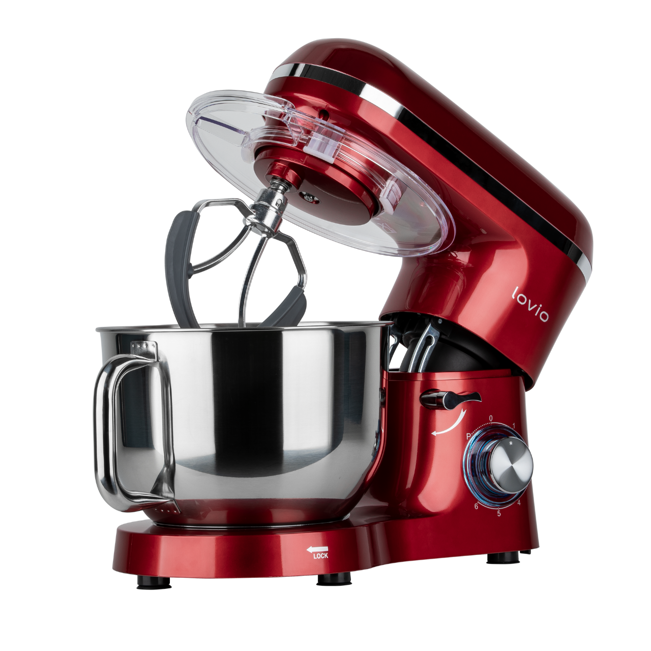 Stacionārais mikseris 6.2L, 1900W, Lovio ChefAssistant Red