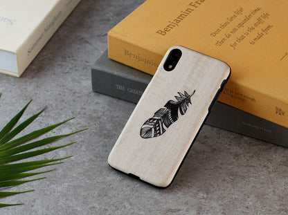 Viedtālruņa vāciņš iPhone XR no dabīgā koka MAN&WOOD