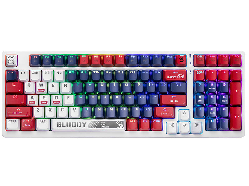 Kompakta mehāniskā tastatūra RGB A4Tech Bloody S98