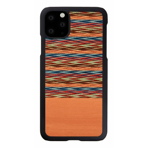 Чехол MAN&amp;WOOD для смартфона iPhone 11 Pro Max коричнево-клеточный черный
