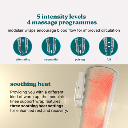 Knee massage wrap with heat and compression, Homedics SR-CMK10H