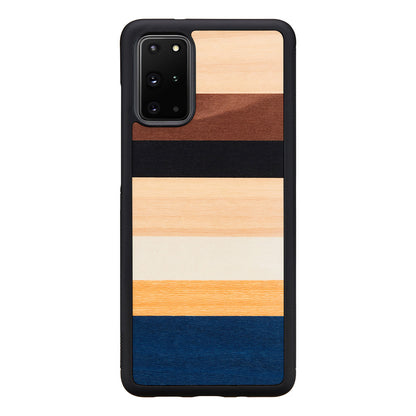 Phone case for Samsung Galaxy S20+ (black, wood) from MAN&amp;WOOD