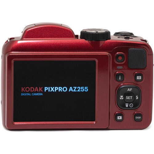 Digital camera with 25x zoom, Full HD - Kodak AZ255, red