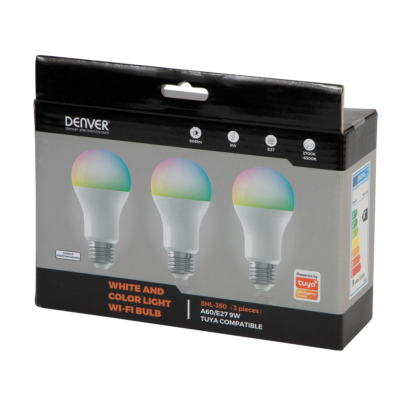 Denver SHL-350 app-controlled RGB Wi-Fi bulb