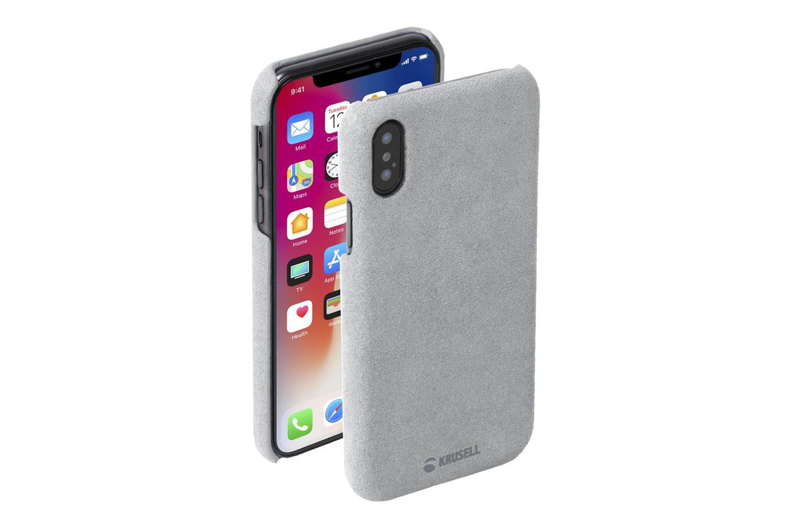 Envelope case for iPhone XS, light gray, Krusell