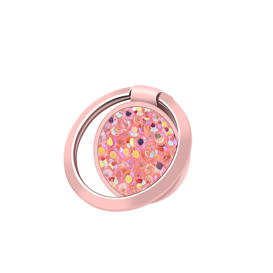 Viedtālruņa gredzena turētājs Devia Ring Holder Diamonds 3 Gold Pink