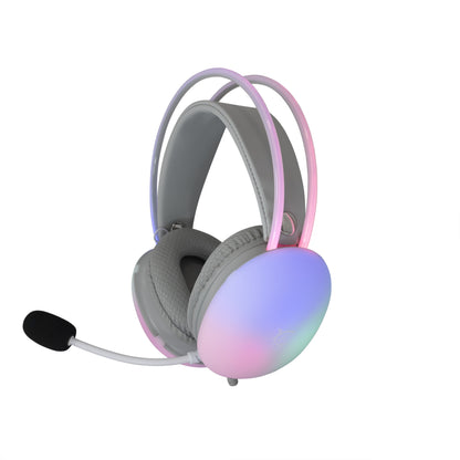 Stereo gaming headset with RGB lighting - White Shark GH-2342 Firefly White