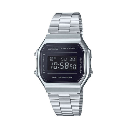 Цифровые часы CASIO Vintage Collection унисекс A168WEM-1EF, серебристые