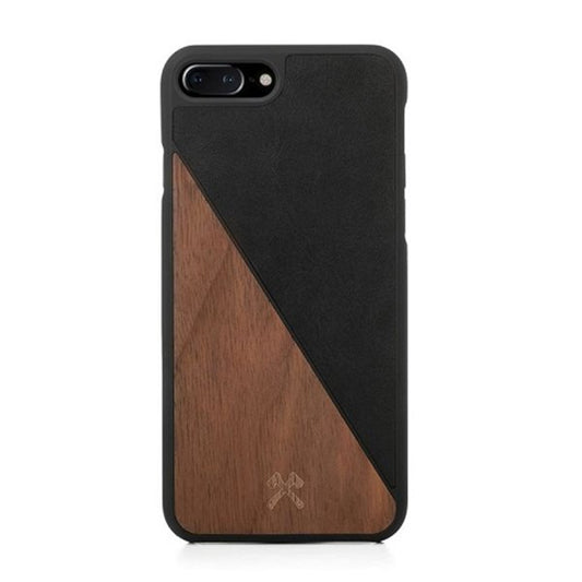 Woodcessories EcoSplit Wooden+Leather iPhone 7+ / 8+  Walnut/black eco249