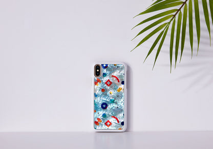 Viedtālruņa vāciņš iPhone XS/S iKins Poppin Rock White