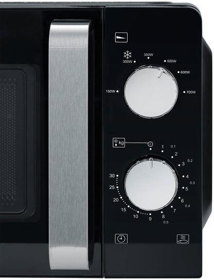 Severin MW 7886 Microwave Oven 17L, Chrome Elements, Defrost Function, 30 Minute Timer
