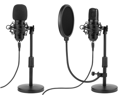 Tracer 46788 Premium PRO USB Condenser Microphone with Large Diaphragm and Noise Reduction