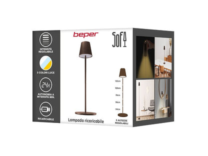 Rechargeable sofa lamp with touch switch Beper P201UTP403