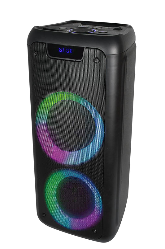 Bluetooth Party Speaker, 25W, FM Radio, USB/microSD, Dual Mic Input - Denver BPS-350