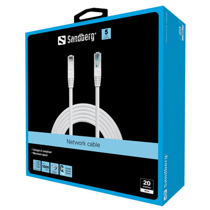 Сетевой кабель UTP Cat6 20м высокоскоростной Ethernet Sandberg 506-99