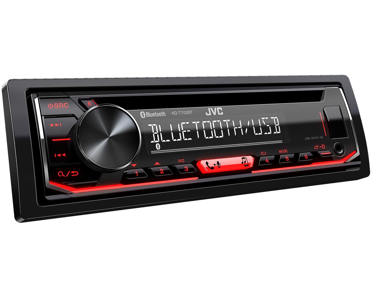 Auto Magnetola ar Bluetooth un Spotify Kontroli - JVC KD-T702BT