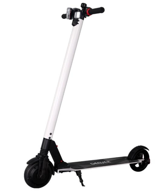 Discounted electric scooter with LED lights Denver SCO-65220 white used