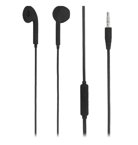 Tellur Fly In-Ear Headphones, Black - Ergonomic Design and Clear Sound