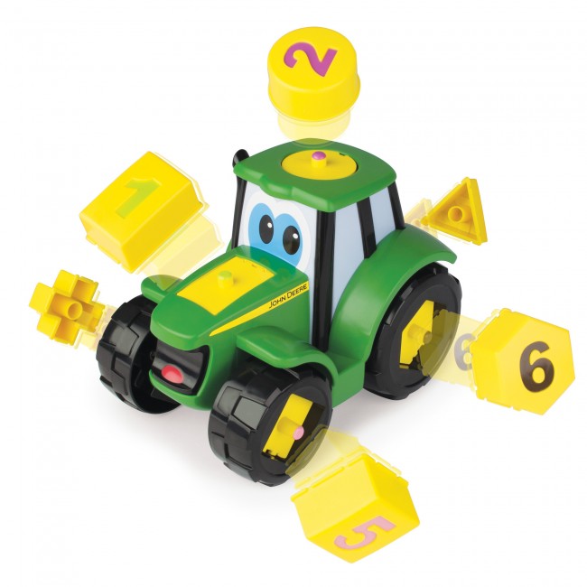 Multicolored children's tractor, Tomy Johnny 326