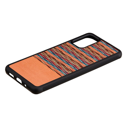 Wooden cover for Samsung Galaxy S20 Plus, browny check black