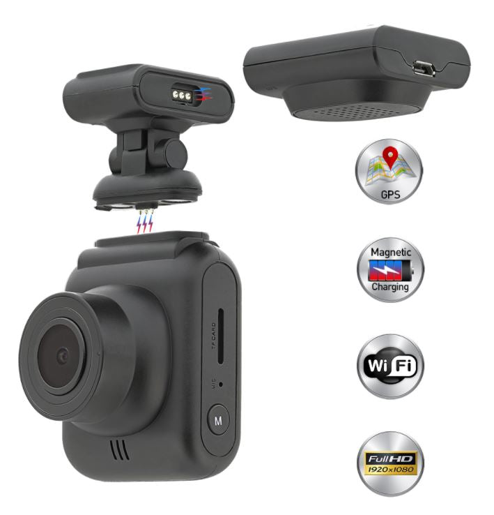 Automašīnas videoreģistrators ar FullHD 1080P un GPS Tellur Dash Patrol DC2