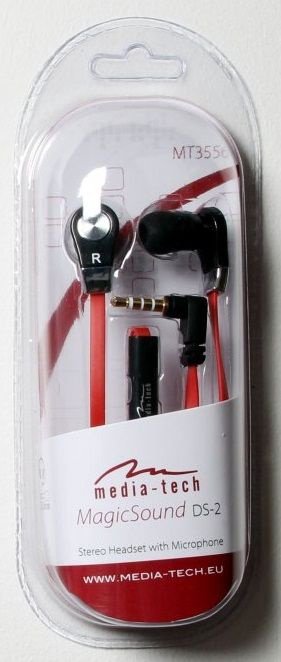 Headphones 3.5mm Red - Media-Tech MT3556R MagicSound DS-2