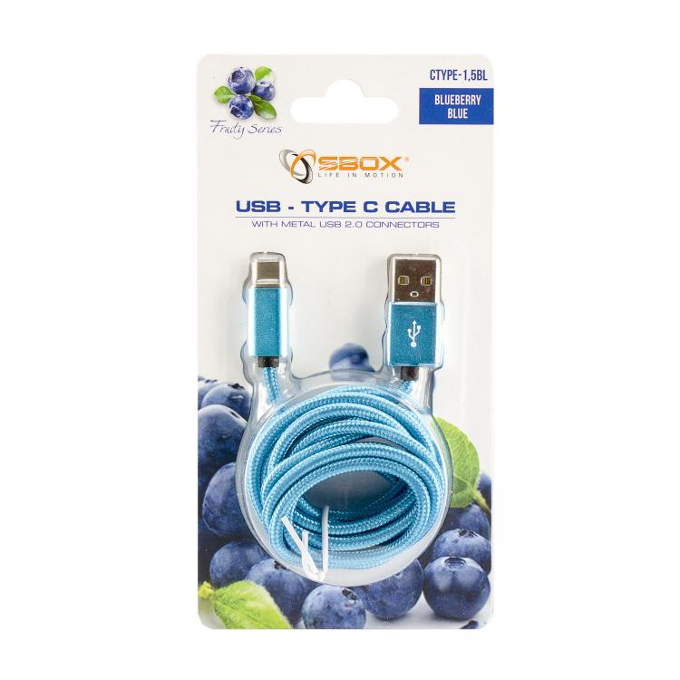 Sbox USB-&gt;Type CM/M 1,5 м CTYPE-1.5BL Синий