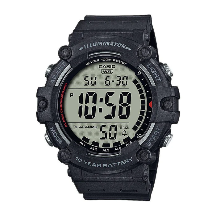 Digital Men's Watch With LED - Casio AE-1500WH-1AVEF Black