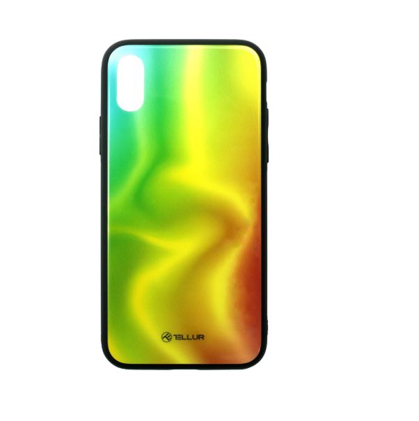 Чехол Tellur Glass с принтом для iPhone XS, шелк