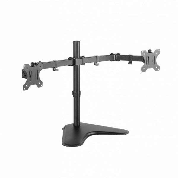 Table stand for two LCD screens, black - Sbox LCD-F024