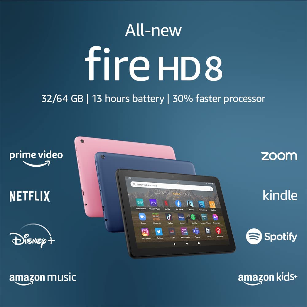 Planšetdators Amazon Fire HD 8 (2022) 32GB Melns
