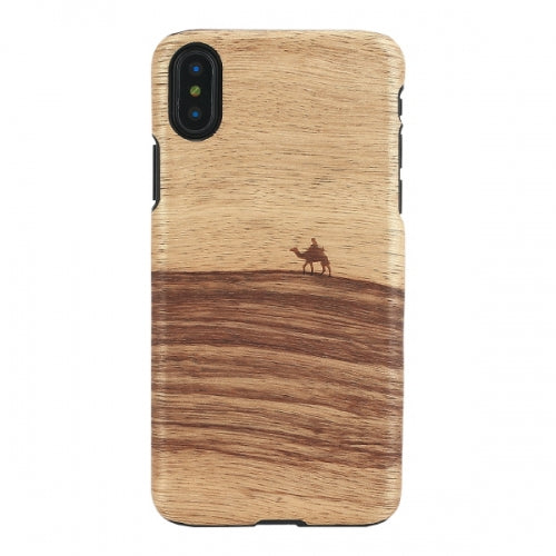 iPhone X/XS cover in natural wood, MAN&amp;WOOD terra black