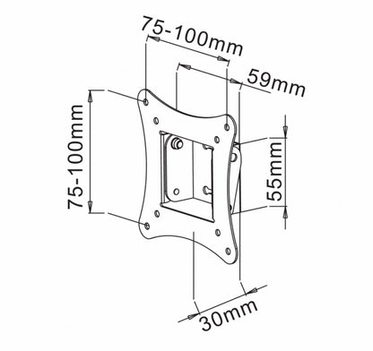 Tiltable TV mount Sbox LCD-100 13"-30"