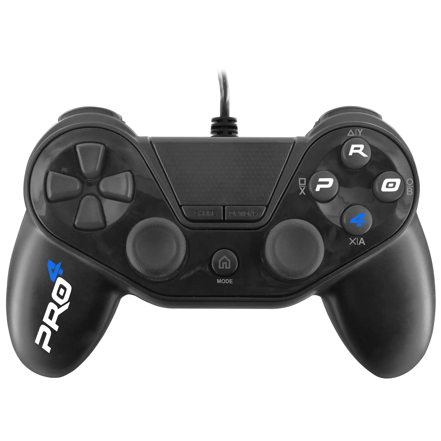 Wired Controller with 3m Cable for PS4, PS3 and PC, Subsonic Pro 4, Black