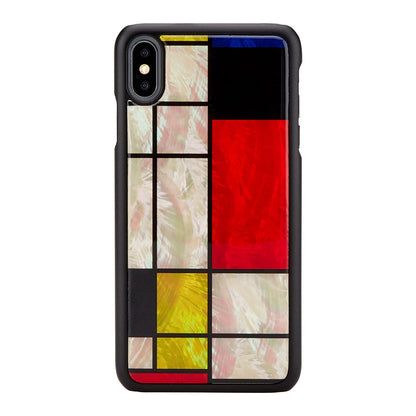 Smartphone cover for iPhone XS Max, black mondrian, iKins