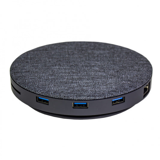 Wireless charging USB-C 10-in-1 hub, gray - Devia UFO