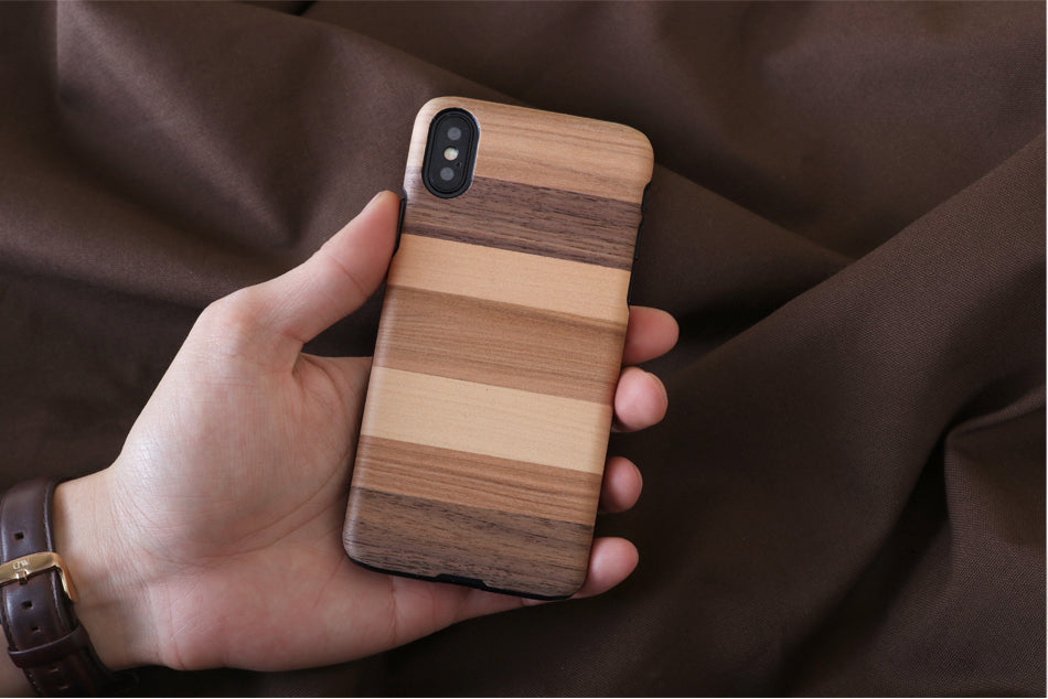 Viedtālruņa vāciņš no dabīga koka iPhone X/XS MAN&WOOD