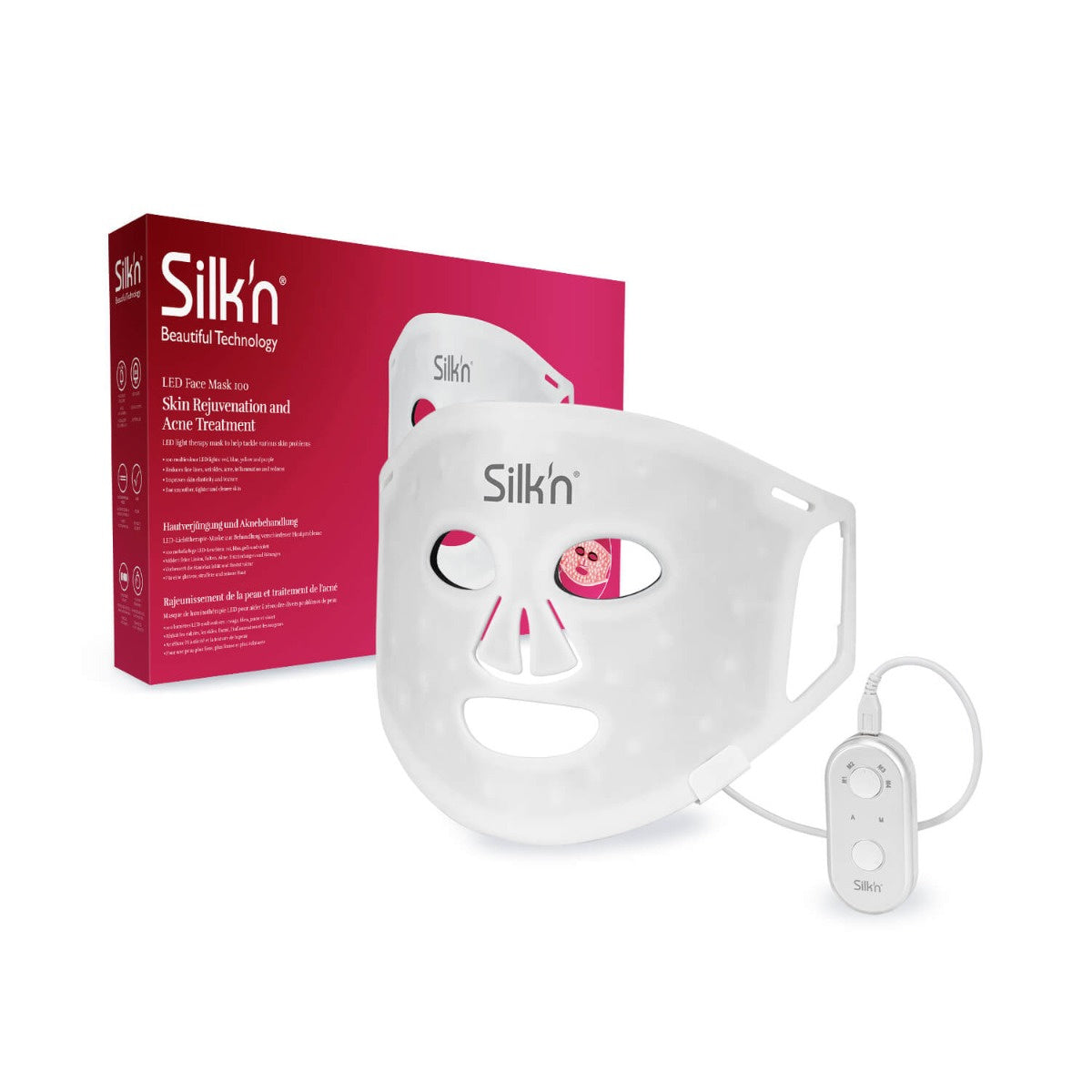 Face mask with LED therapy for fine lines and acne, Silk'n FLM100PE1001