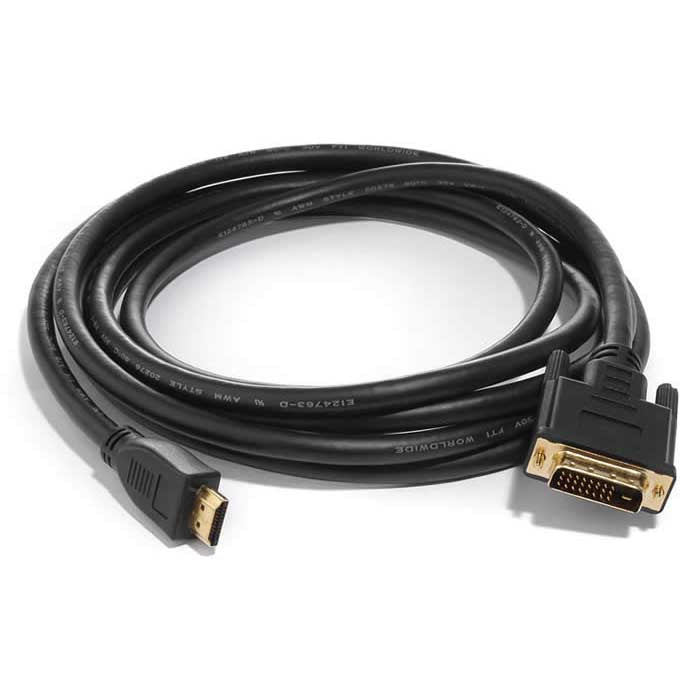 HDMI-DVI kabelis 2m zelta kontakti - Sbox HDMI-DVI-2/R