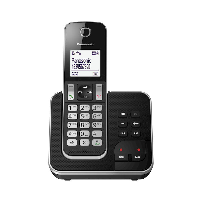 DECT telefons ar automātisko atbildētāju, melns - Panasonic KX-TGD320JTB