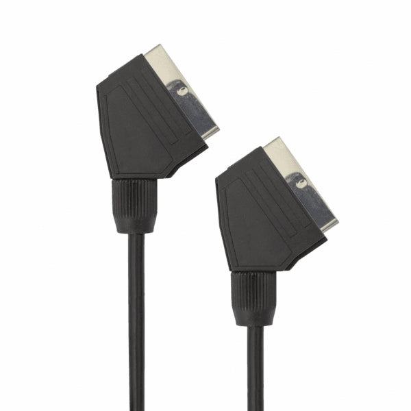 SCART Cable 1.5m, Nickel-Plated Plugs, Black - Sbox SCART15