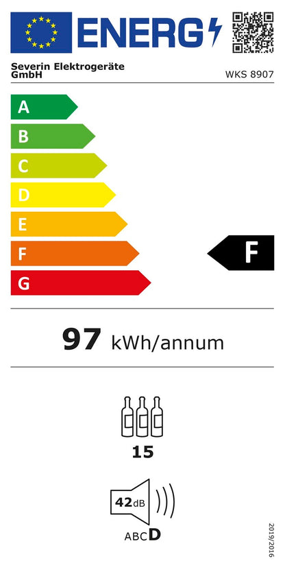 Elektriskais vīna dzesētājs ar lielu ietilpību Severin WKS 8907