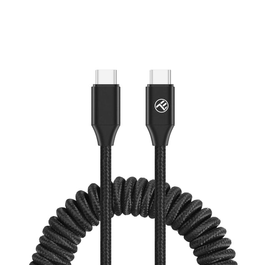 Удлиняемый кабель Tellur USB-C — USB-C PD60W до 1,8 м, черный